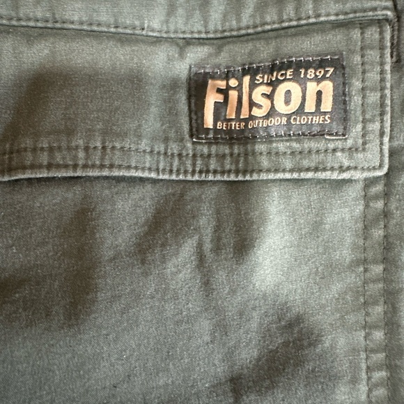 NEW Filson Men's Dry Falls Dark Moss Canvas Drawstring Shorts 7" Green XXL - Picture 4 of 8
